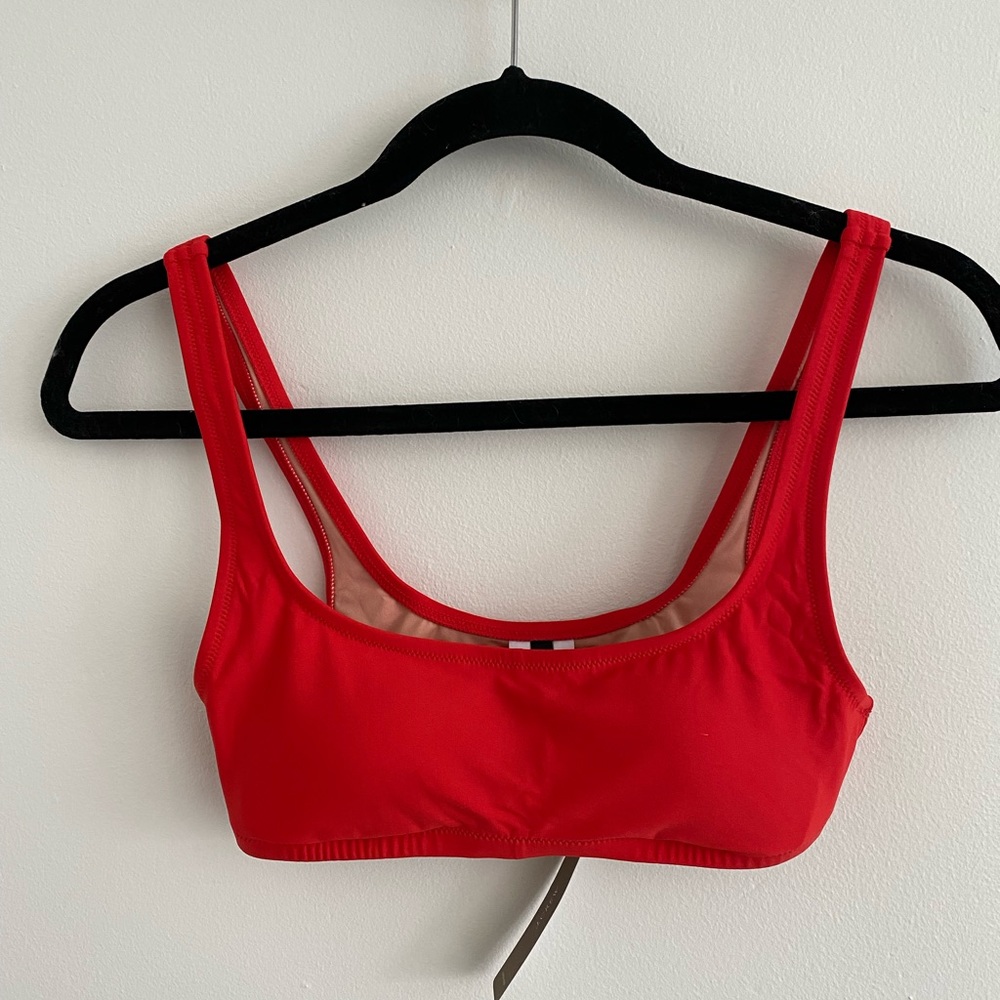 NWT JCrew red bikini top